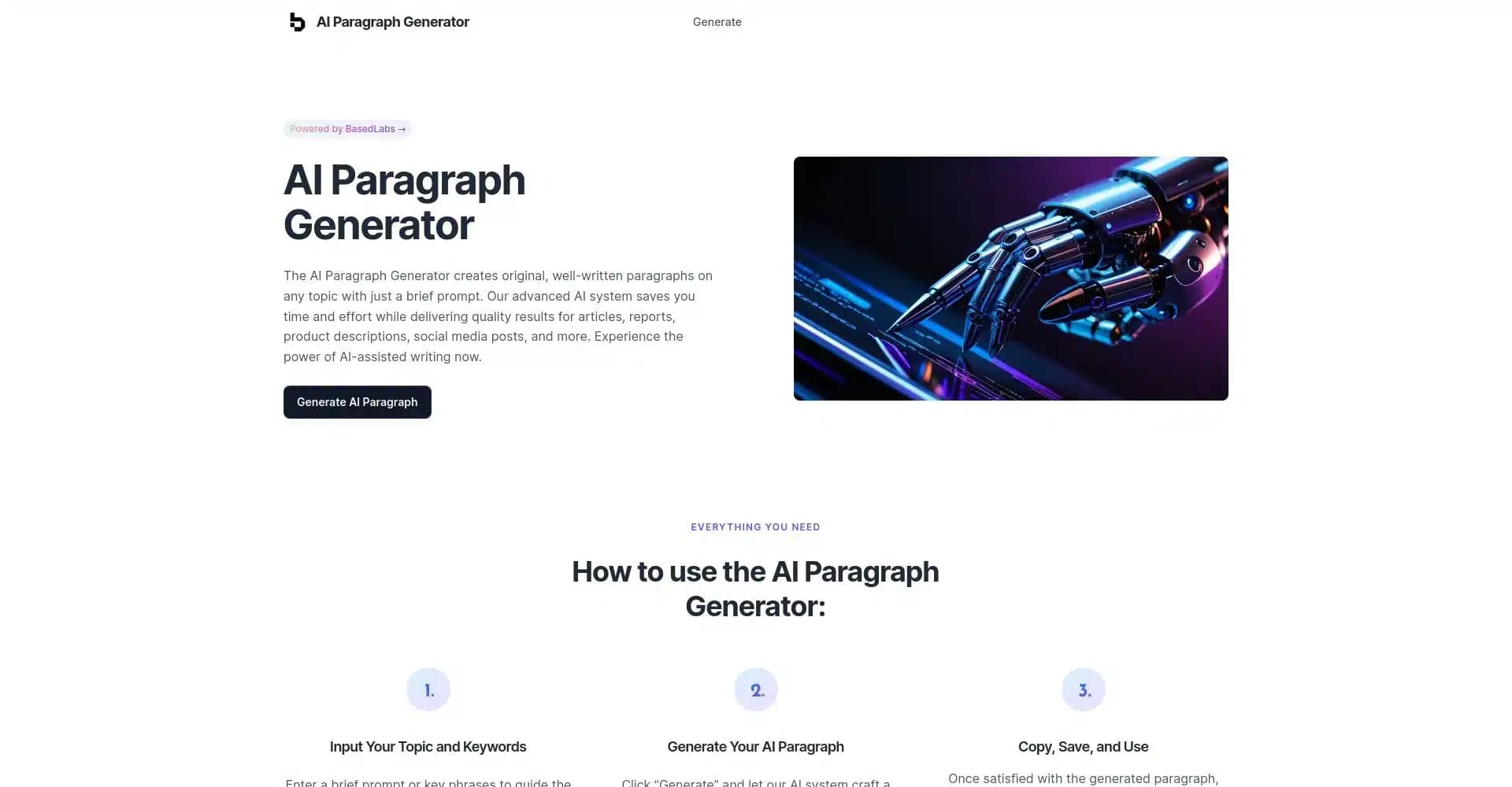 AI Paragraph Generator